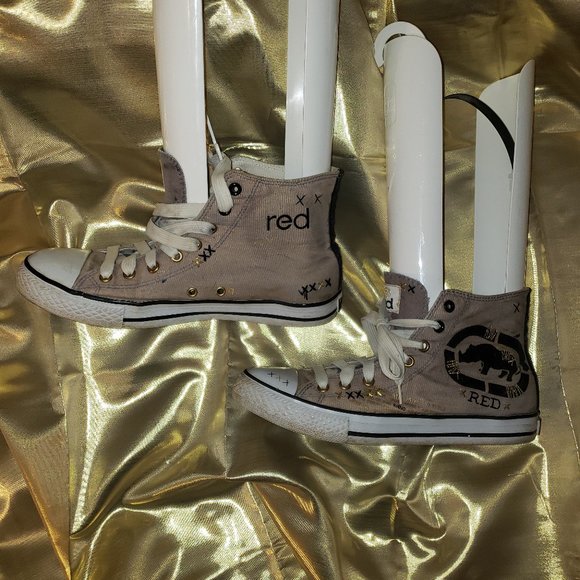 ~ - ECHO RED High Top Sneakers Women's Size 9 - Picture 3 of 5